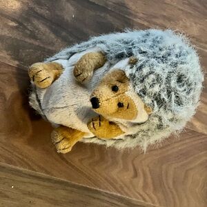 Plush Hedgehog Toy for Small Pets - Gray and Brown
